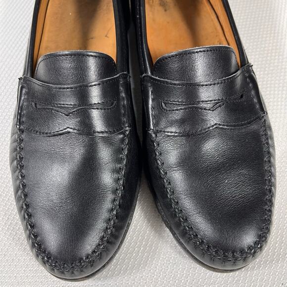 SALVATORE FERRAGAMO‎ Mens Black Classic Penny Loafers Size 9 EE - Picture 11 of 12